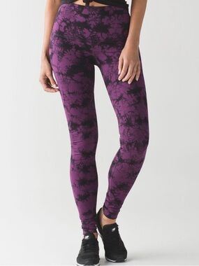 Lululemon high rise Wunder leggings Shibori